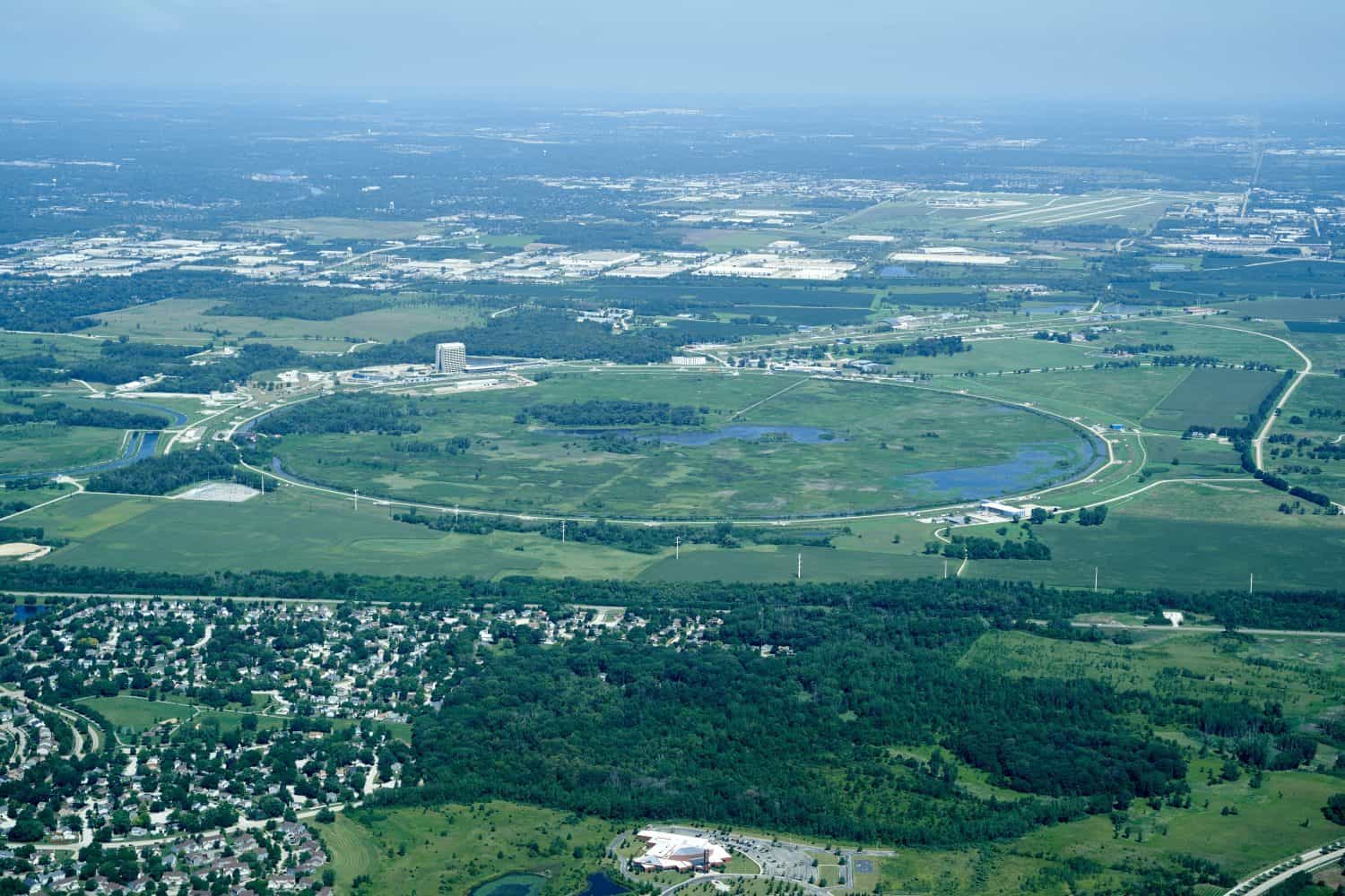 Fermilab aerial view in Chicago, Illinois