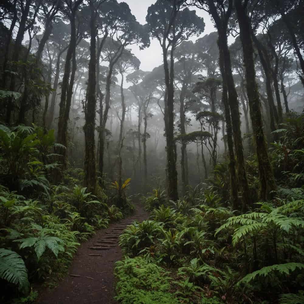 Monteverde Cloud Forest Reserve is a lush, biodiverse protected area located in Costa Rica, renowned for its mist-covered landscapes. Situated in the Tilar&aacute;n Mountain range.