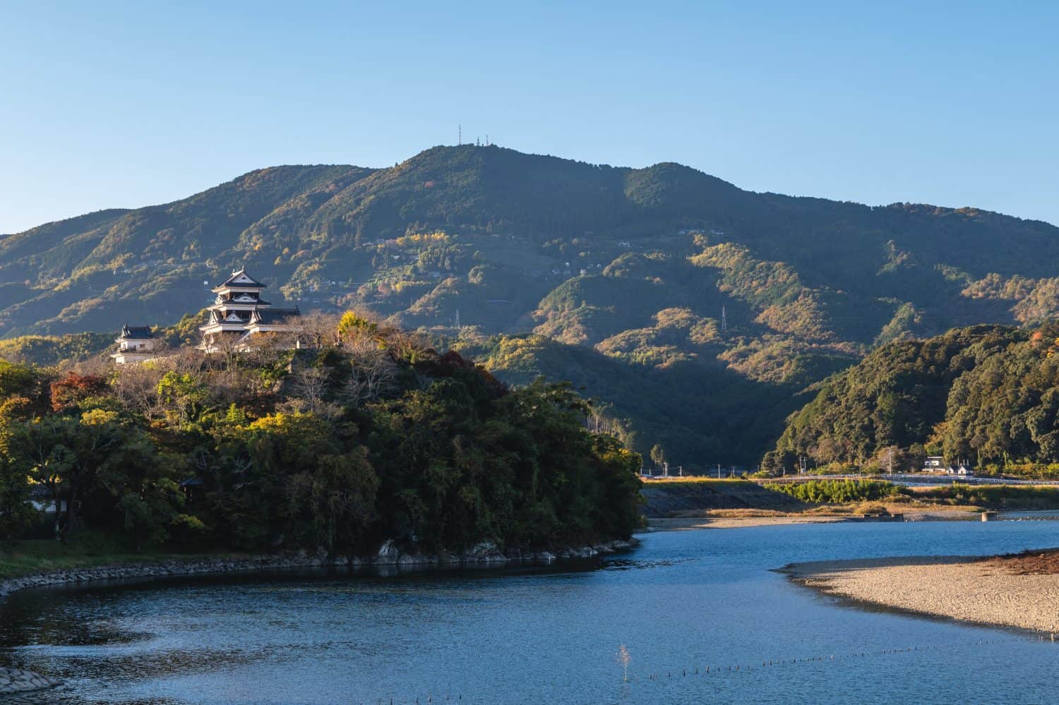 Ozu castle, aka Jizogatake Castle, located in Ehime Prefecture, Shikoku, Japan
