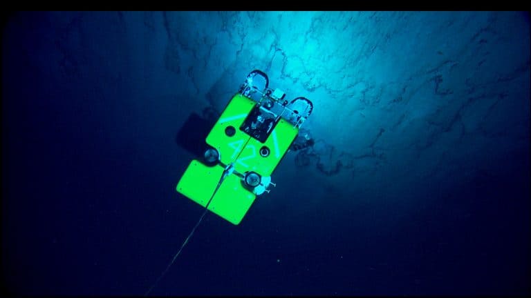 orth Atlantic Stepping Stones Expedition 2005. The Remotely Operated Vehicle (ROV) Hercules searches for deep sea fauna.