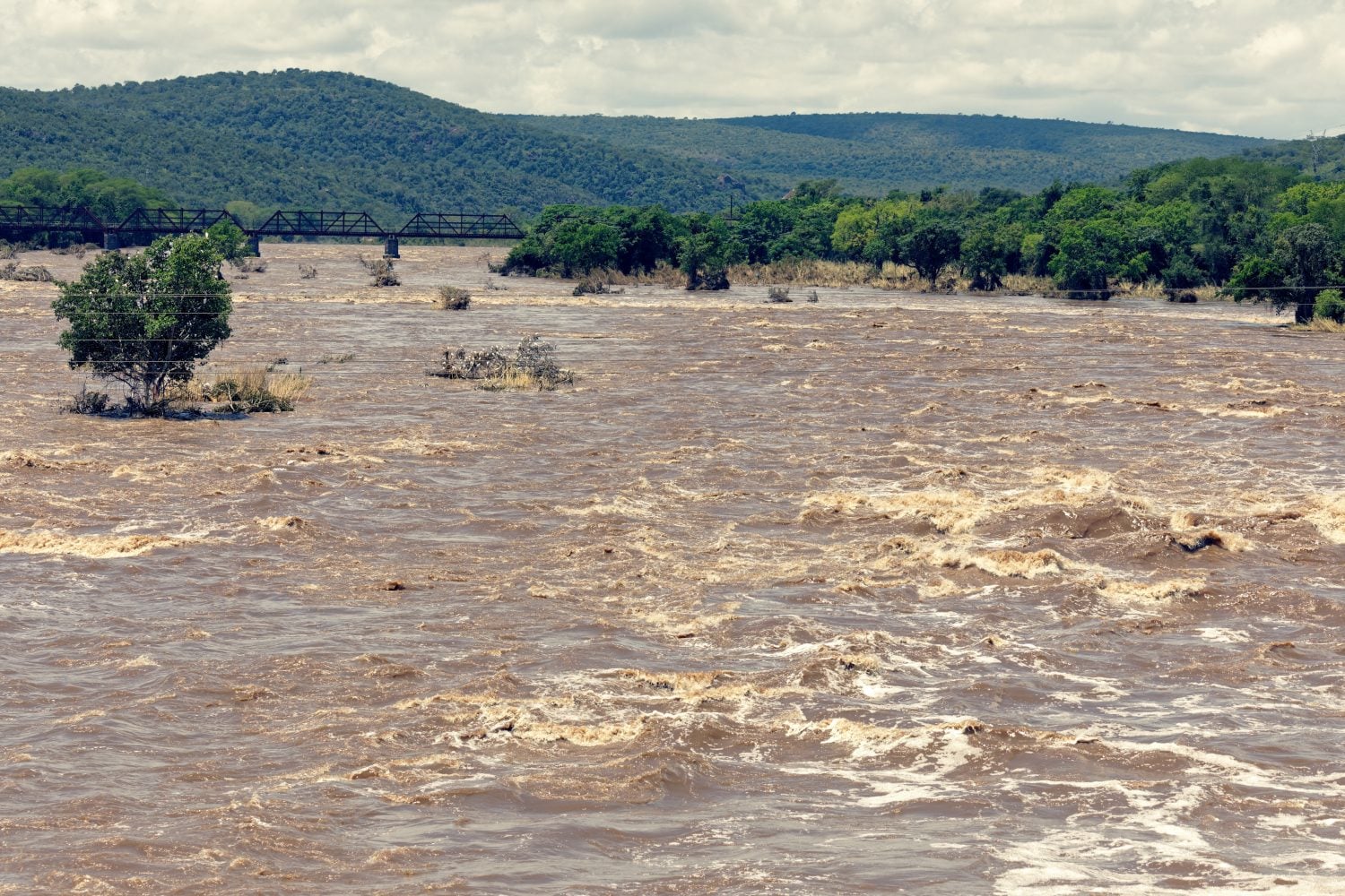 Komati river during the hefty downpour 2023