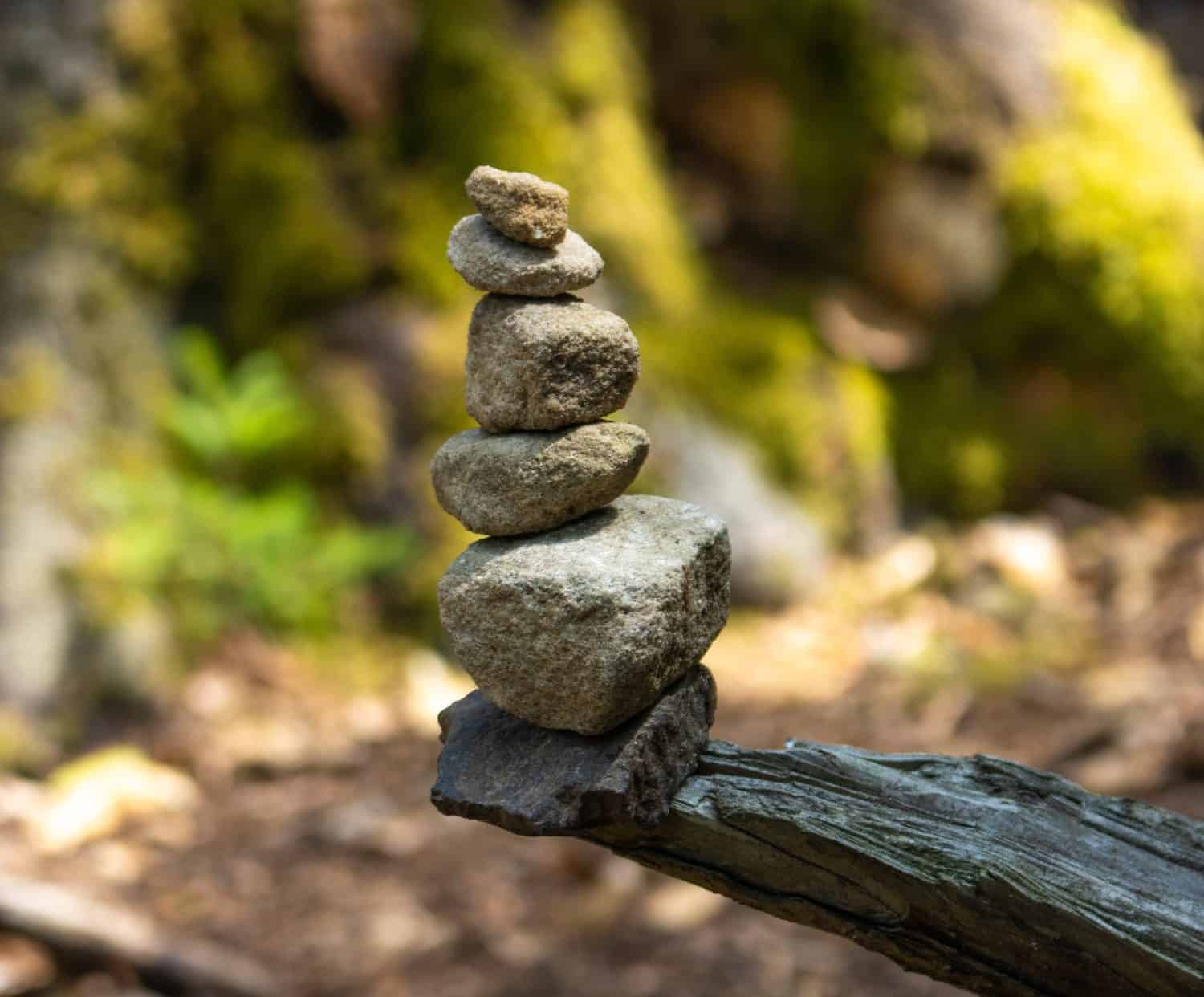 Cairn in a wood in Saxon Switzerland
