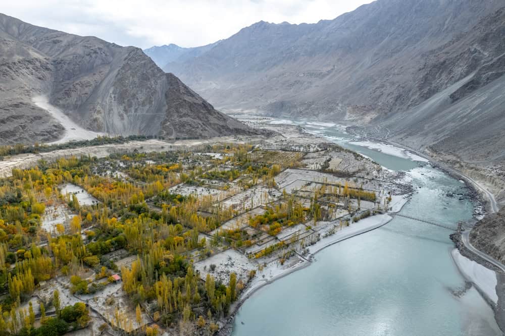 Indus River, Drone, Gilgit, Baltistan, Pakistan, Asia