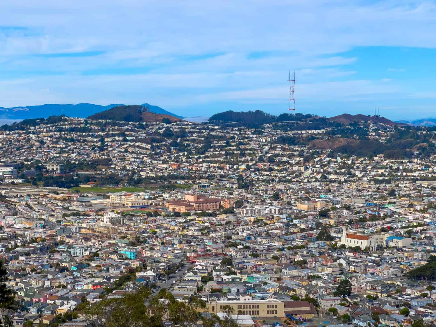 The SF Skyline Seen From San Bruno Mountain State Park