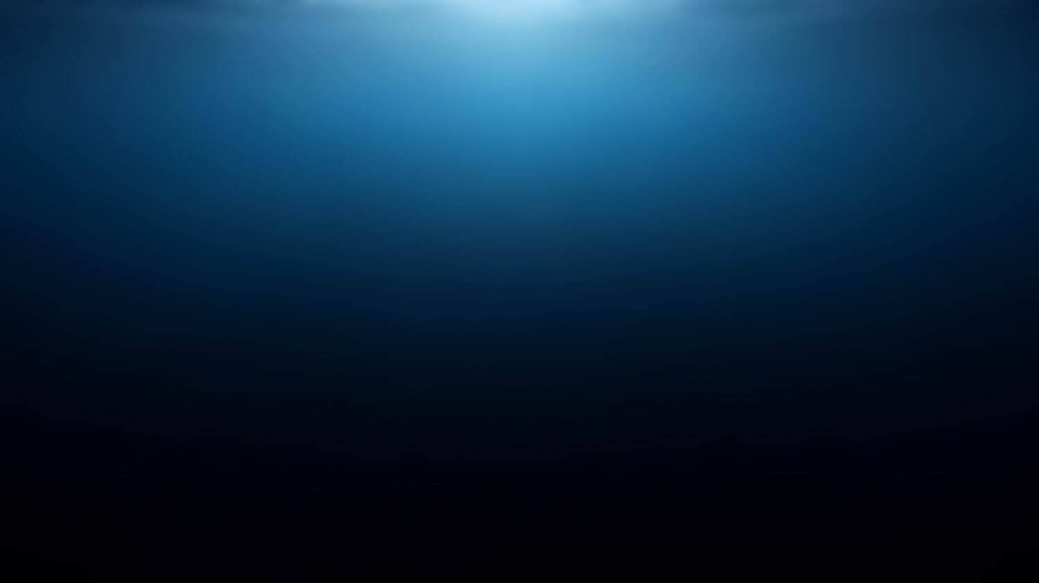 Deep Blue Ocean Abyss Light Rays Descend in Dark Sea Depth.