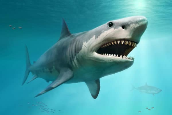 Megalodons are an extinct species of sharks that grew to more than 50 feet in length.
