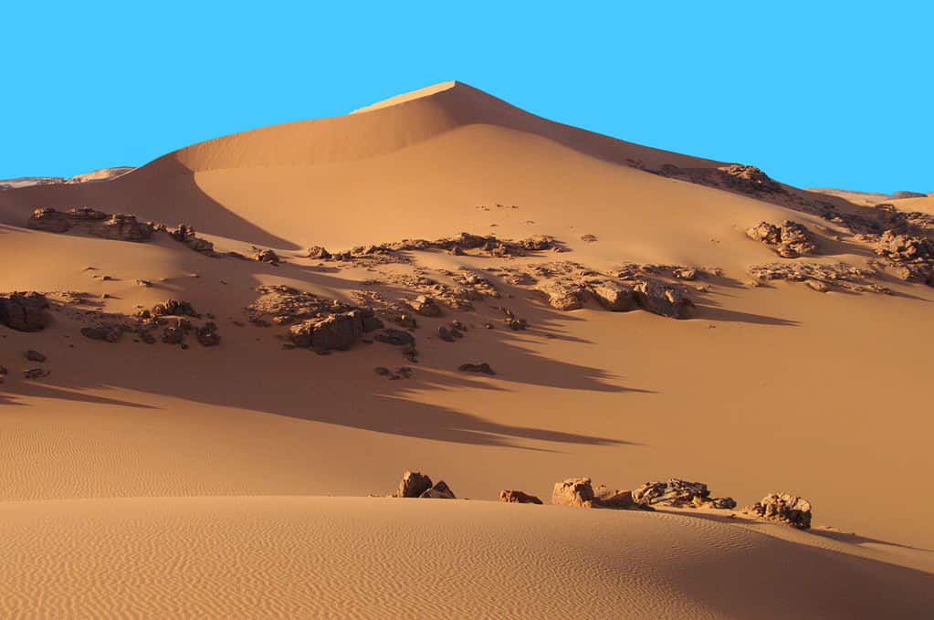 Akakus Mountains, Blue, Desert Area, Dusk, Horizontal