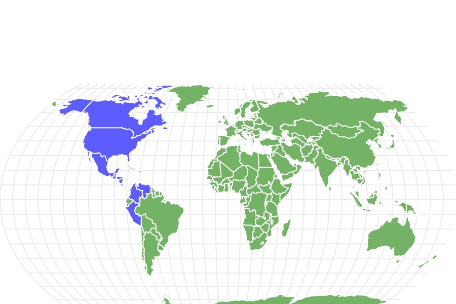 White-tail deer Locations